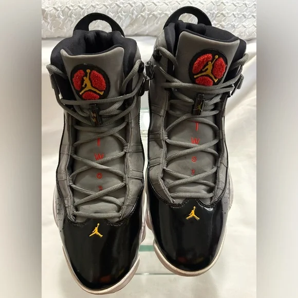 Air Jordan 6 Rings Smoke Grey,Black and Red Sneakers Size 14 - Picture 3 of 8